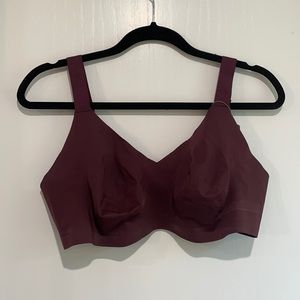 Knix V Neck Evolution Bra, size 7, deep plum